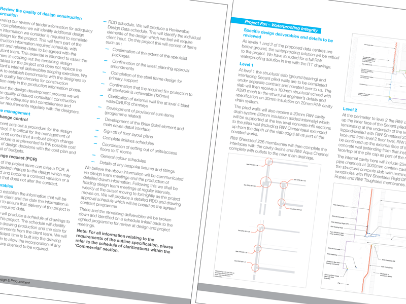 Bid tender document InDesign layout by Freelance Artworker Brighton Sarahjane Jackson