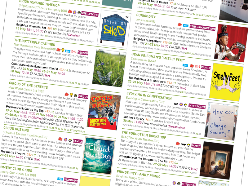 Artworker create print ready PDF for Brighton Festival&nbsp;Brochure