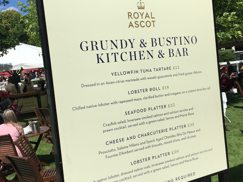 Royal Ascot menus layout InDesign by Sarahjane Jackson Freelance Artworker Brighton